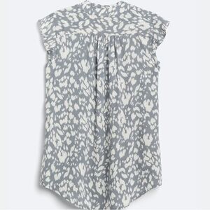 Gray and White Kids Top